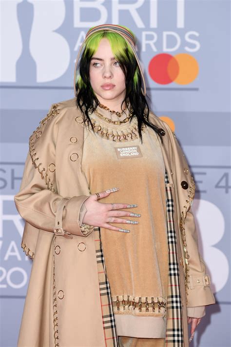 billie eilish in burberry|burberry plaid manicure.